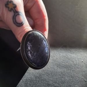 Iolite simple border ring